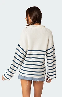 Edikted Oversized Quarter Zip Sweater