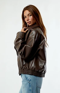 Pacsun Faux Leather Bomber Jacket