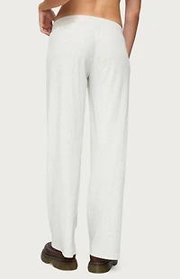Edikted Cicilia Straight Leg Ribbed Pants