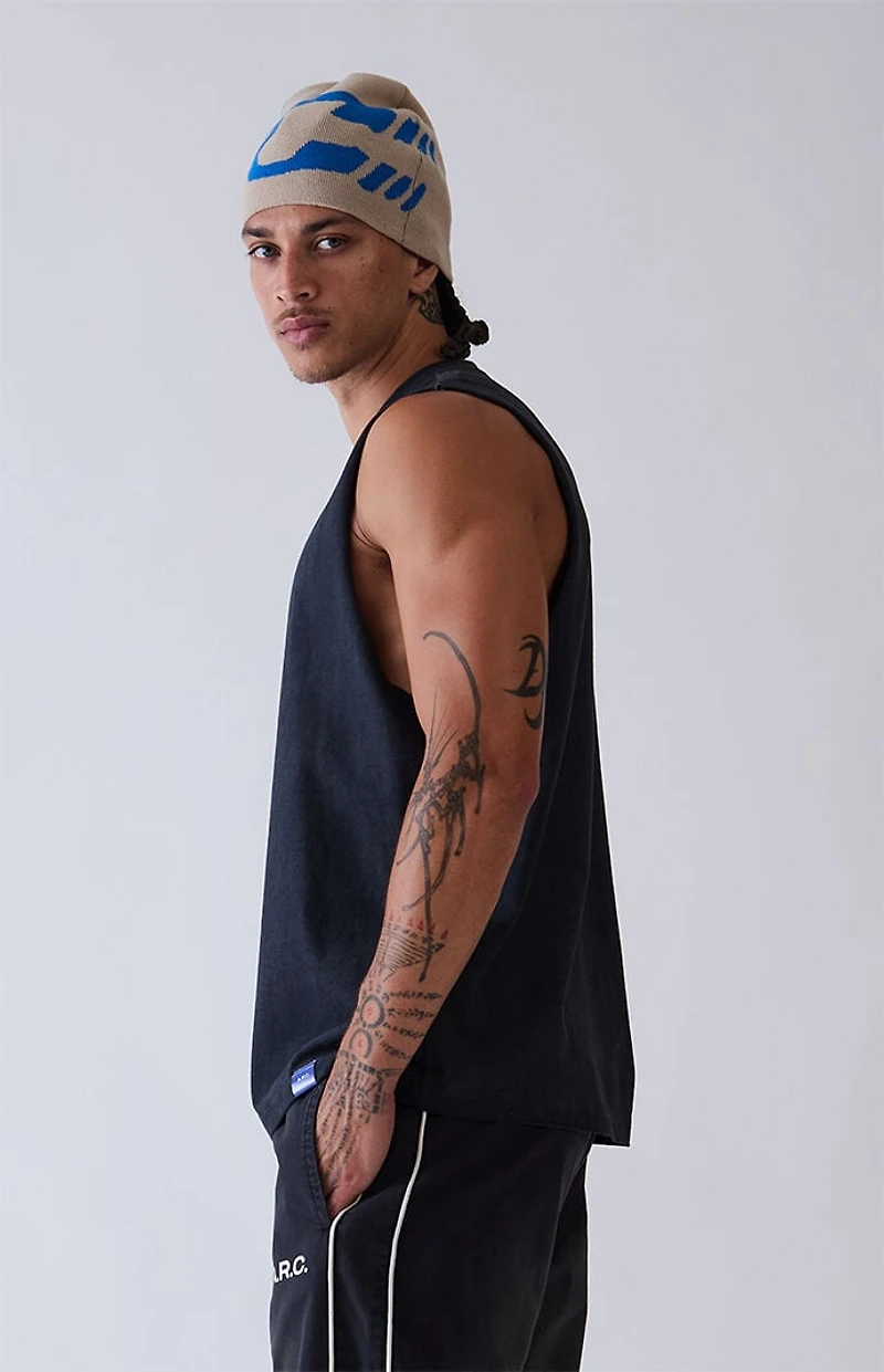 A.R.C. Washed Black Vintage Wash Cut Off Muscle T-Shirt