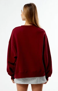WILD COLLECTIVE x Pacsun Texas A&M University Aggies Applique Crew Neck Oversized Sweatshirt