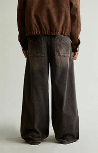 Pacsun Ryder Ultra Baggy Jeans Washed Dark Brown