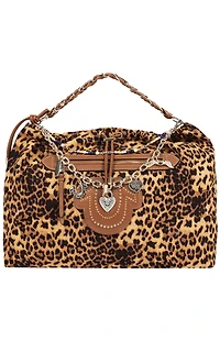 True Religion Leopard Print Soft Hobo Bag