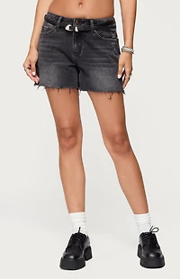 Edikted Scottie Low Rise Denim Shorts