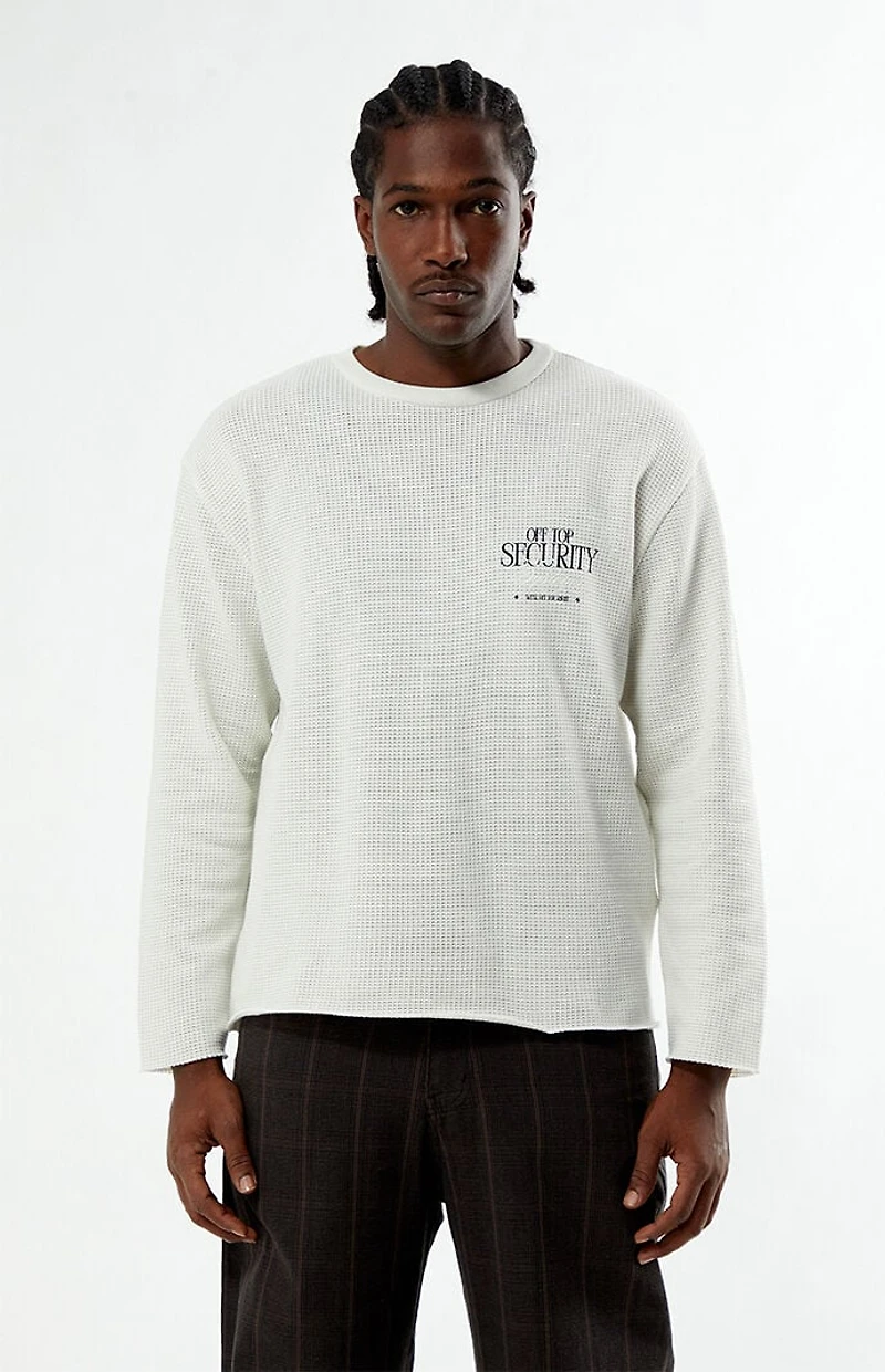 Pacsun Off Top Waffle Knit Long Sleeve Shirt