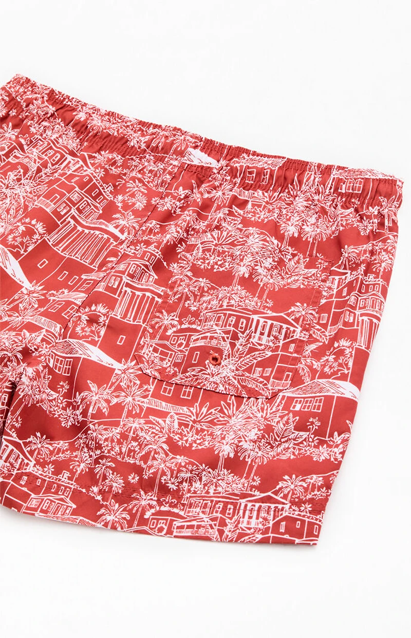 Pacsun Tropical Villa 4" Swim Trunks