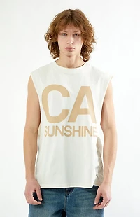 Pacsun Cream Sunshine Muscle Tank Top