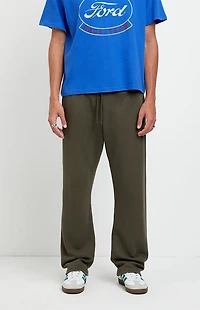 Pacsun Olive Johnny Fleece Straight Sweatpants