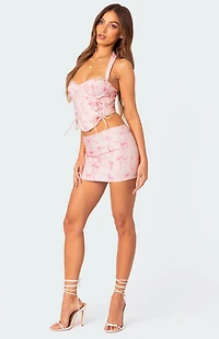 Edikted Makayla Printed Corset