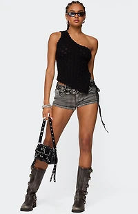 Edikted Codi Backless Asymmetric Knit Top