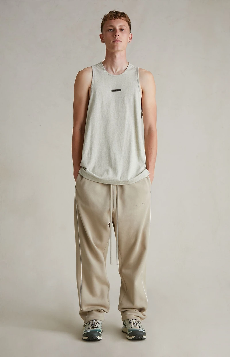 Fear of God ESSENTIALS Timber & Cloud White Relaxed Fleece Sweatpants