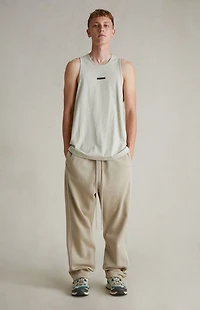 Fear of God ESSENTIALS Timber & Cloud White Relaxed Fleece Sweatpants