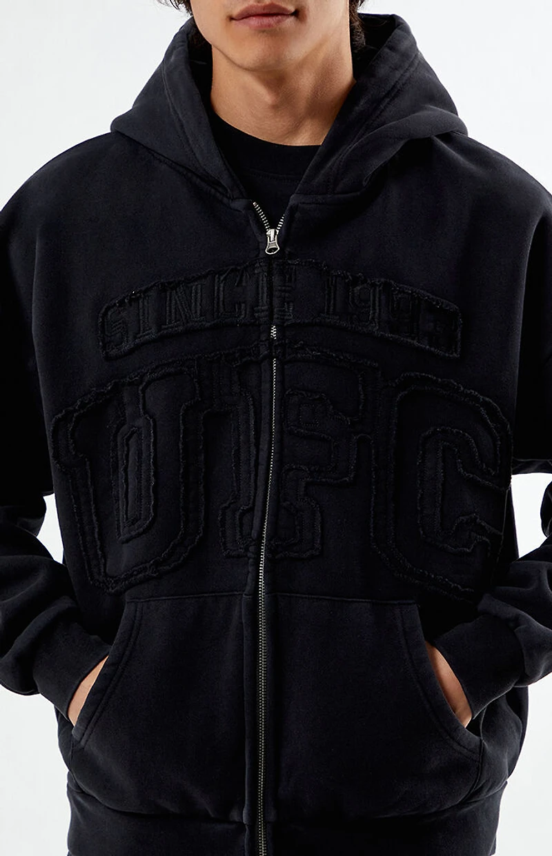 UFC Frayed Lettering Full Zip Hoodie