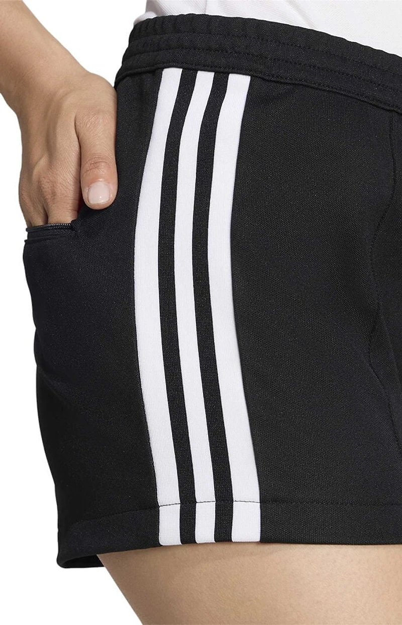 adidas Black & White 3-Stripes Brief Shorts