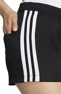 adidas Black & White 3-Stripes Brief Shorts