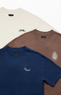 Pacsun 3 Pack Solid Embroidered T-Shirts