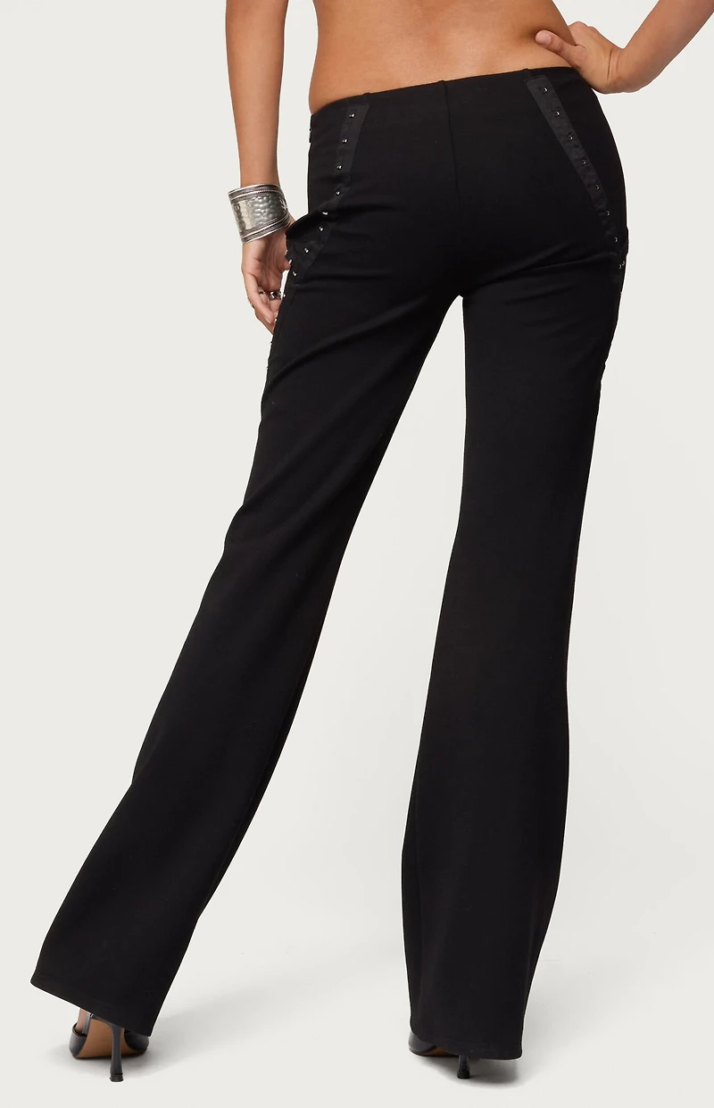 Edikted Hook & Eye Bootcut Pants