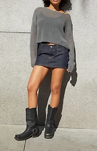 John Galt Melange Cameron Cropped Sweater