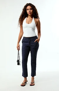 WEWOREWHAT Polka Dot Button Front Pants