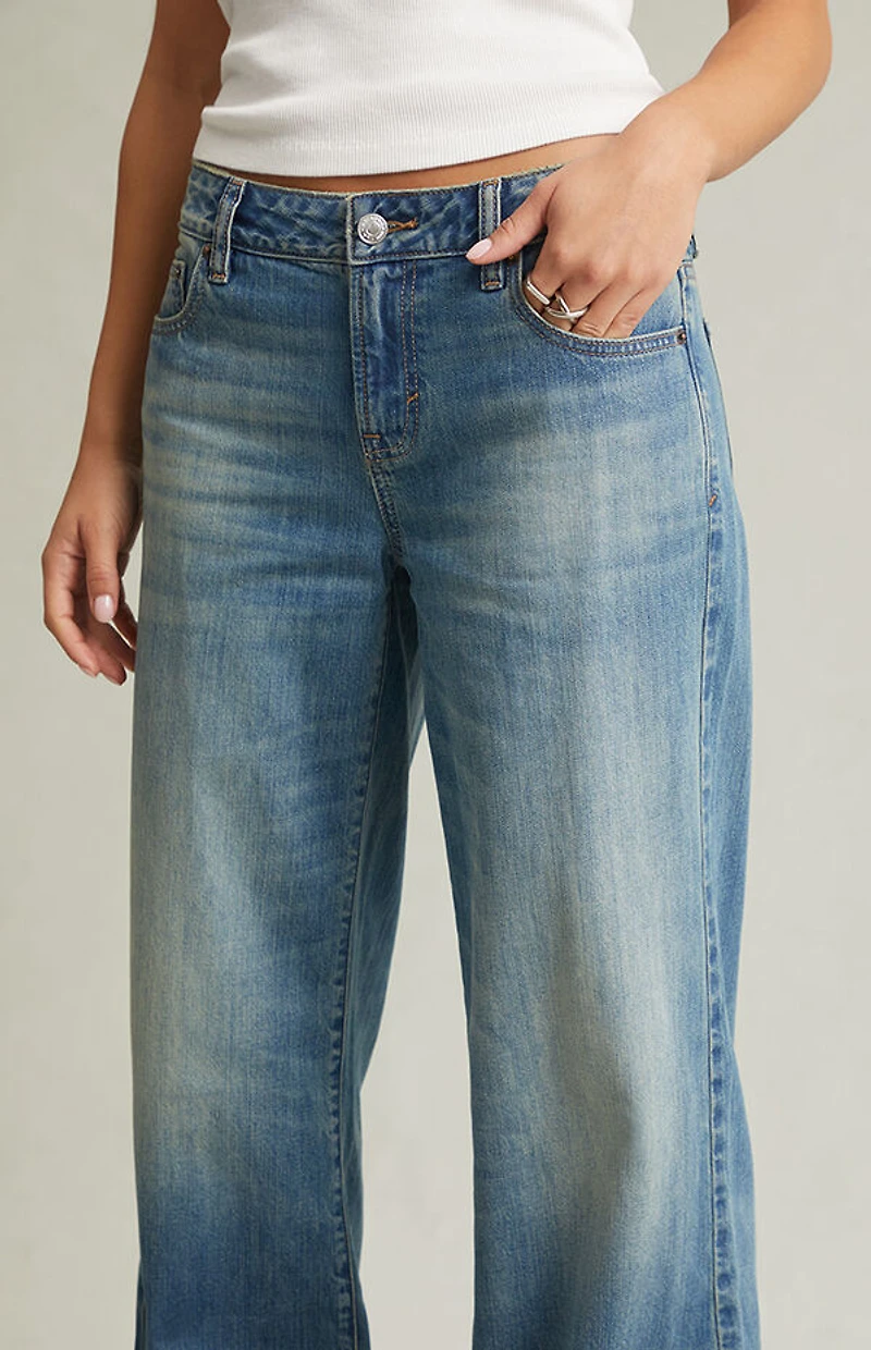 Pacsun Zoe Low Rise Girlfriend Jeans Light Blue