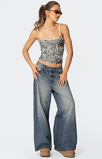 Edikted Camo Contrast Tank Top