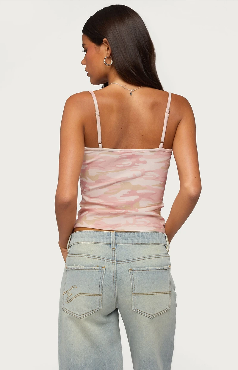 Edikted Ciellah Camo Tank Top