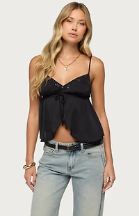 Edikted Liby Split Front Babydoll Top