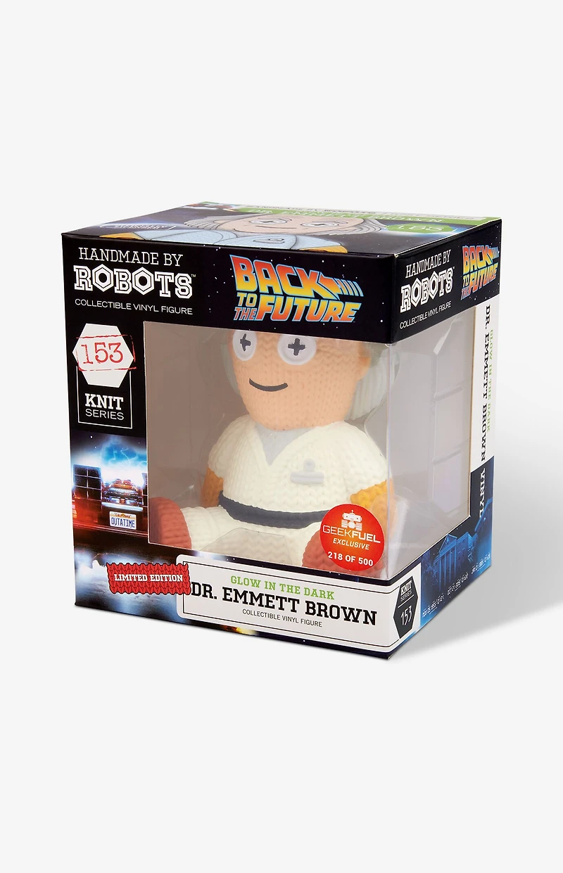 Back to the Future Glow In The Dark Dr. Emmett Brown 153 Knit Series Vinyl Figure