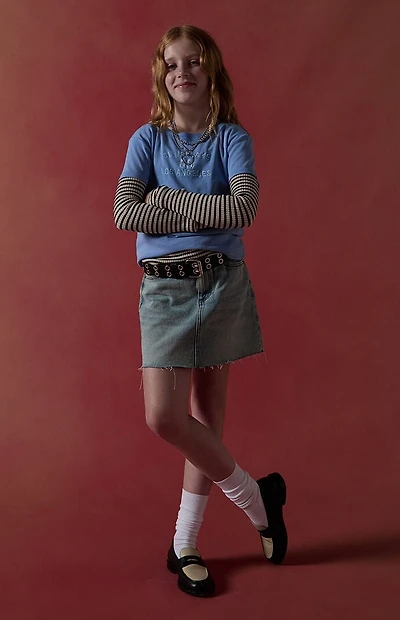 Pacsun Kids Medium Indigo Denim Mini Skirt