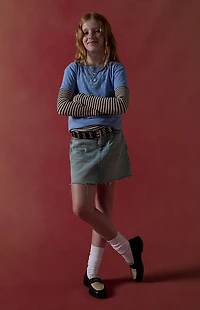 Pacsun Kids Medium Indigo Denim Mini Skirt