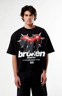 Pacsun Broken Hearted Cropped Boxy T-Shirt