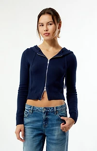 Your Favorite Skylar Zip Up Knit Hoodie