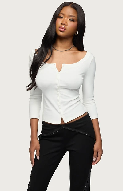 Edikted Iklara Button Up Top