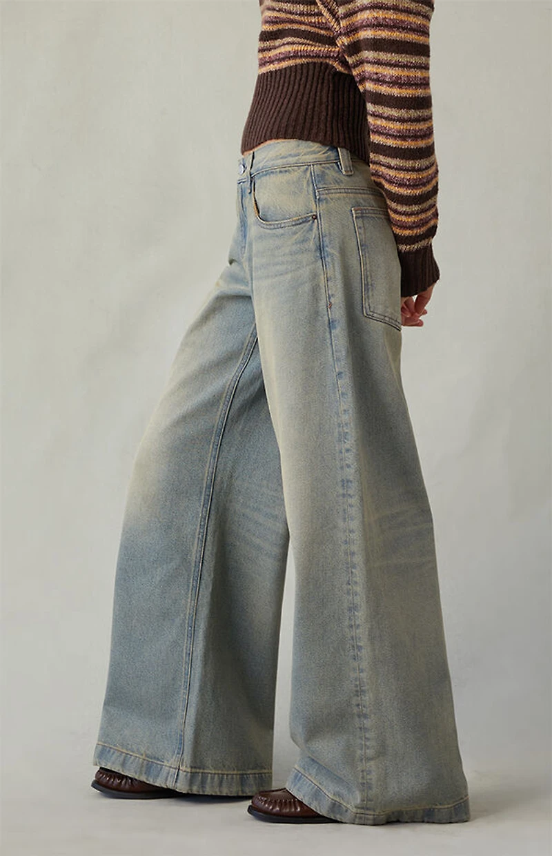 Pacsun Sloane Low Rise Ultra Baggy Jeans Light Blue Tint