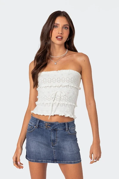 Edikted Cecily Strapless Knit Top