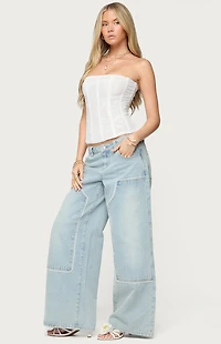 Edikted Reed Sheer Mesh Corset