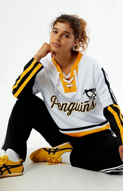 WILD COLLECTIVE x NHL Pittsburgh Penguins Layered Long Sleeve Hockey Jersey