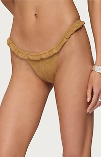 Edikted Gilda Faux Suede Bikini Bottoms