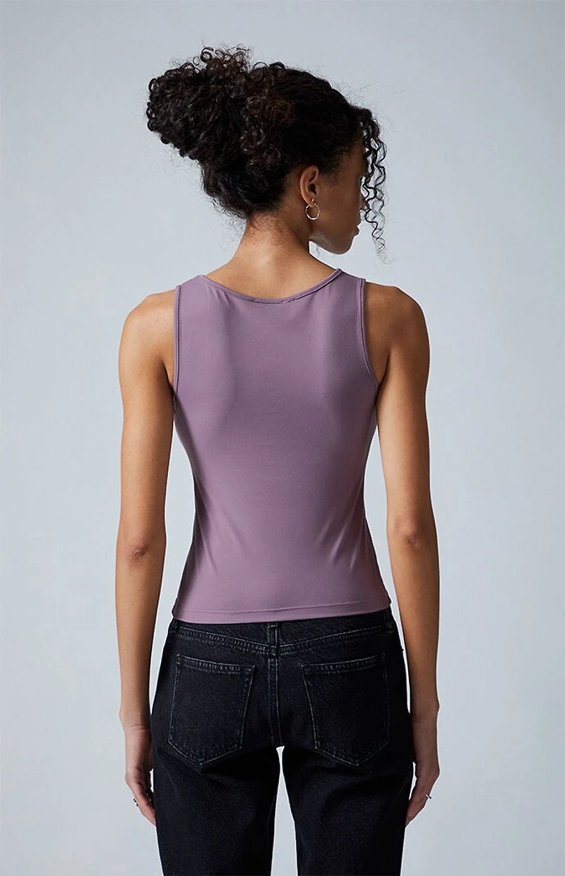 Third Charm Rose High Neck Tank Top