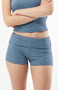 Your Favorite Striped Knit Fold-Over Shorts