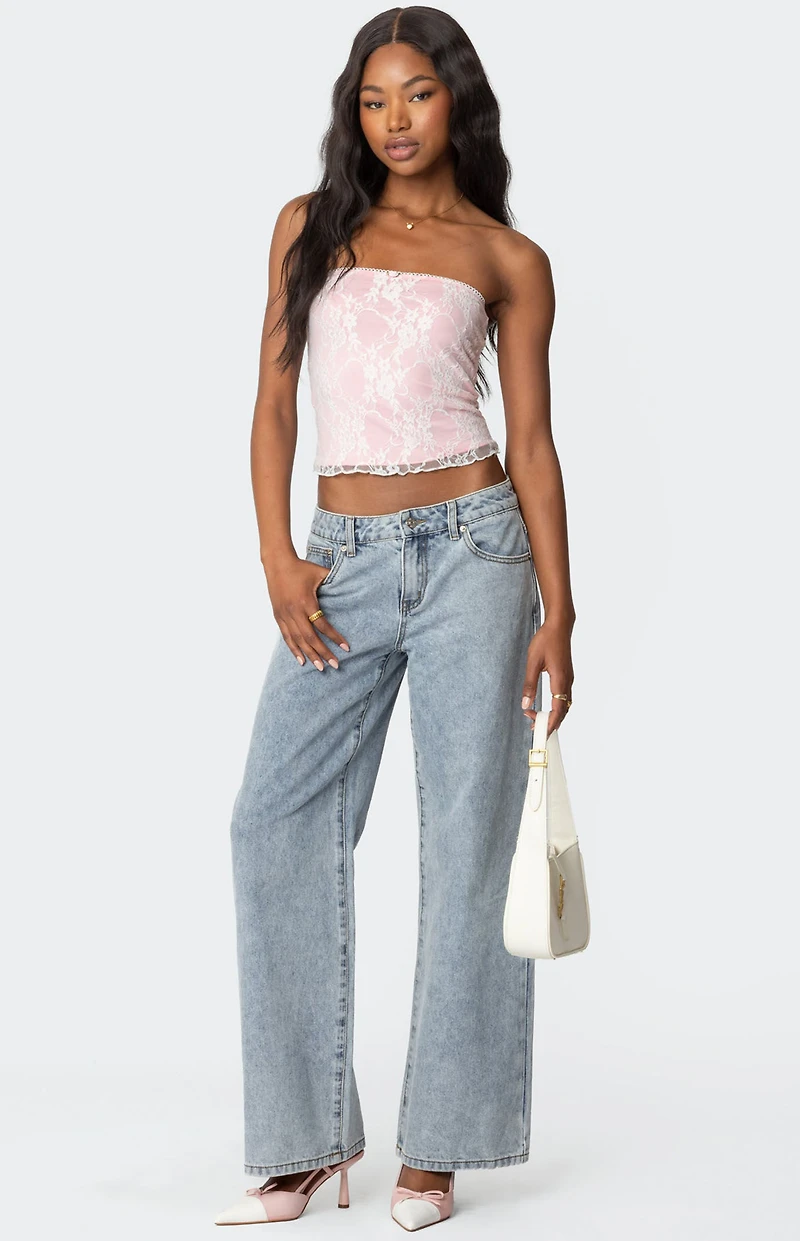 Edikted Allison Lace Tube Top