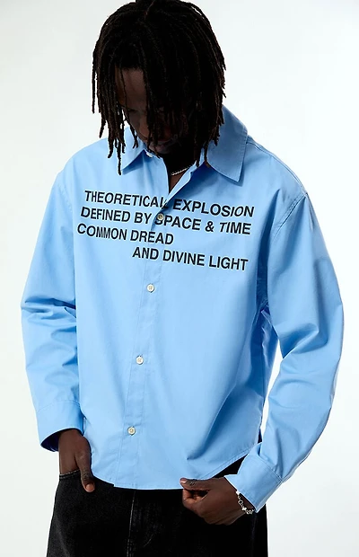 Pacsun Common Space Solid Long Sleeve Oxford Shirt
