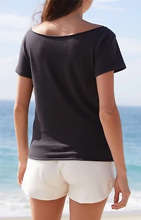 John Galt Black Robyn New York Off-The-Shoulder Top