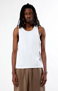 Pacsun White Classic Ribbed Muscle Tank Top