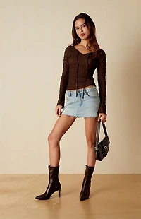 Your Favorite Willa Ruched Long Sleeve Top