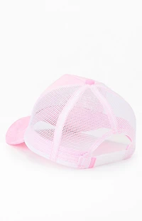 Von Dutch Pink Velvet Trucker Hat