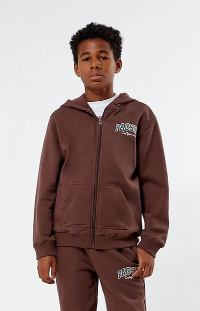Pacsun Kids Brown Zip Up Hoodie