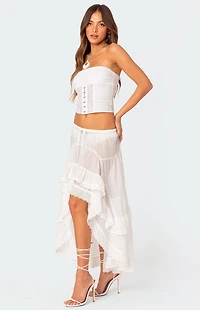 Edikted Lacey Linen Look Corset