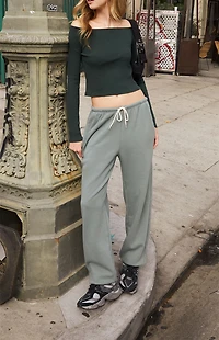 John Galt Green Mayson Off-The-Shoulder Top