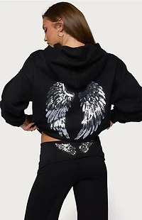 Edikted Angel Energy Sequin Hoodie